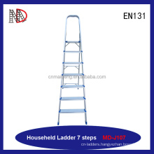 8 step aluminum household ladder with handrail safety profile